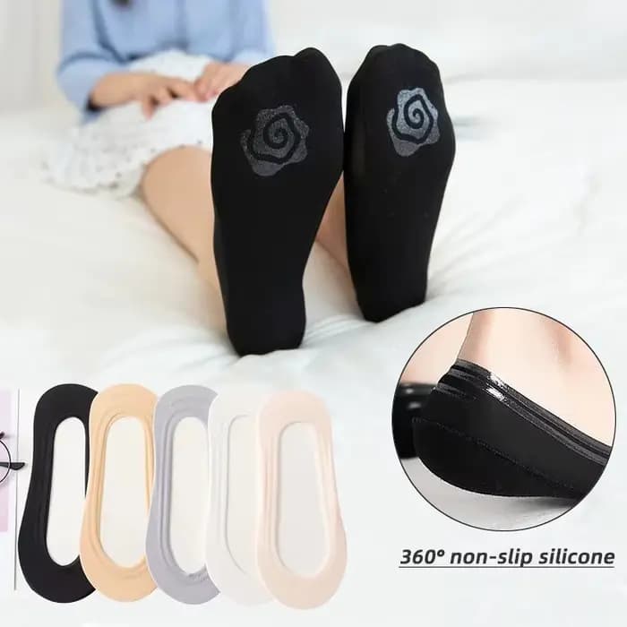 Chaussettes invisibles antidérapantes, pantoufles sans couture, chaussettes bateau en soie glacée, Ultra fines, solides, décontractées, respirantes, coupe basse pour femmes