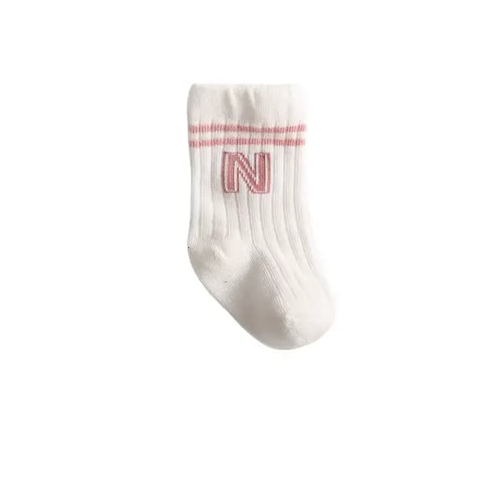 Chaussettes mi-tube en coton pour nouveau-né