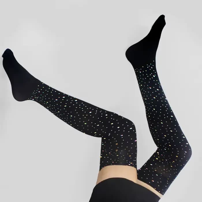 Sexy strass Lingeri longue chaussette femmes