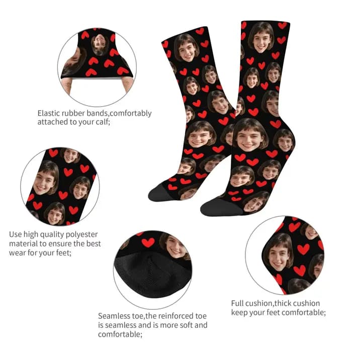 Chaussettes personnalisées avec visage