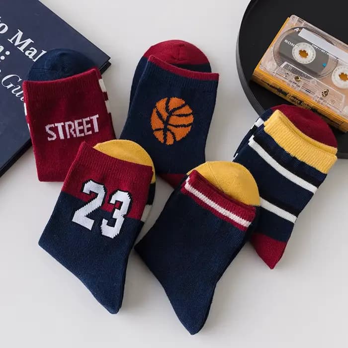 5 paires enfants garçons pur coton chaussettes