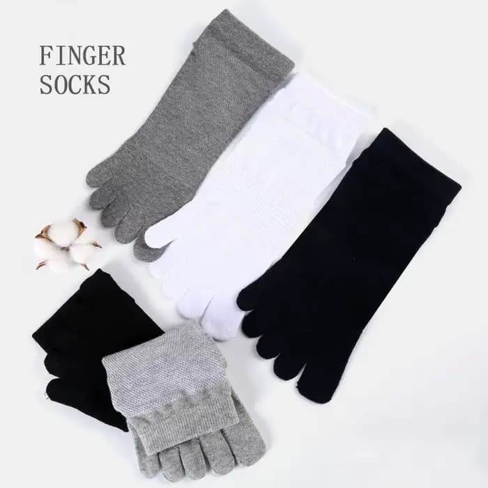Chaussettes en coton à cinq doigts pour hommes