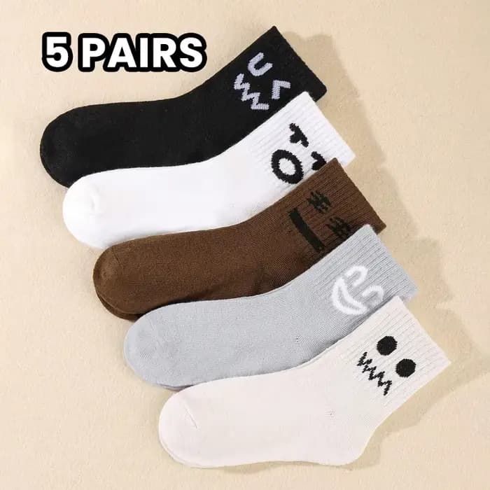 5 paires de chaussettes pour enfants sans expression