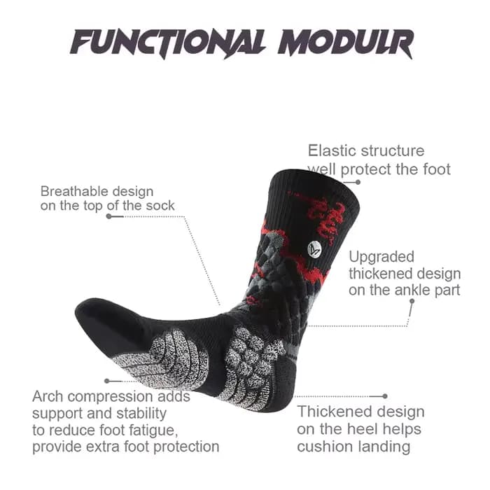 Chaussettes de sport professionnelles avec coussin de cheville