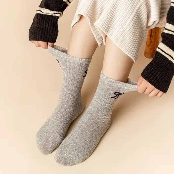 Chaussettes en laine à nœud Hick pour femmes