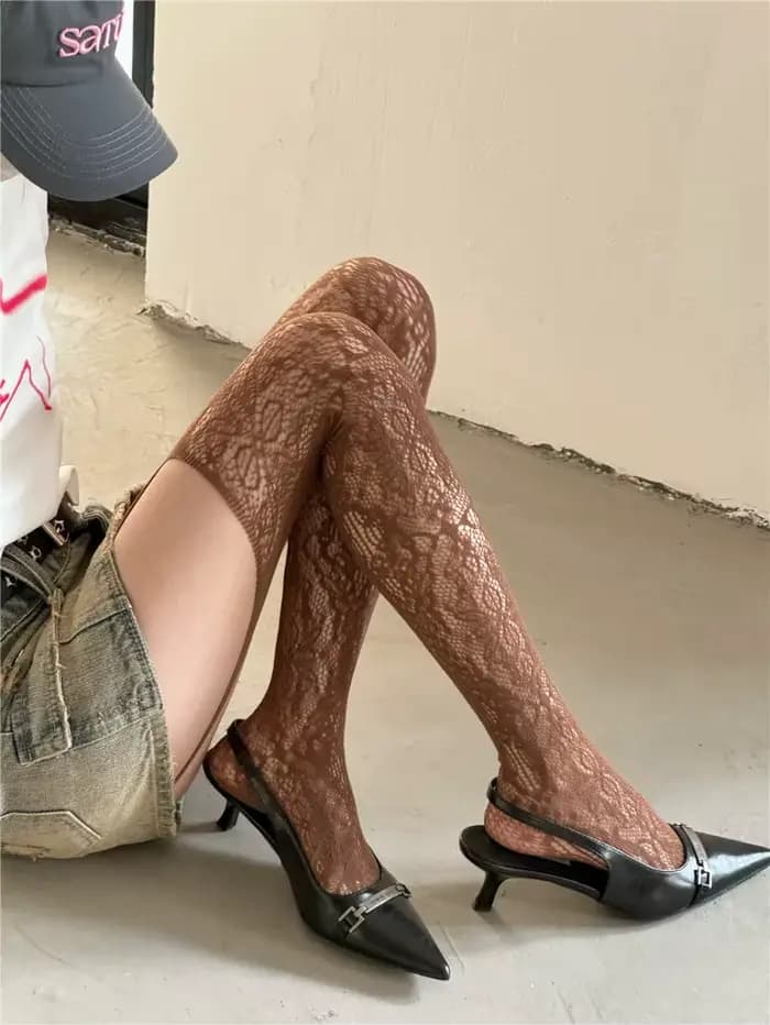Chaussettes hautes imprimées pour femmes