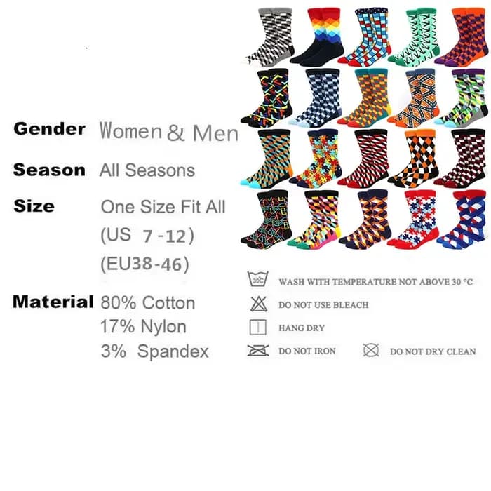 Chaussettes joyeuses amusantes pour hommes