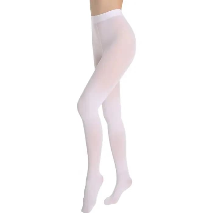 Collants souples résistants à la course, bonneterie d'automne, collants semi-oppaques pour femmes, bas à haute élasticité de couleur unie