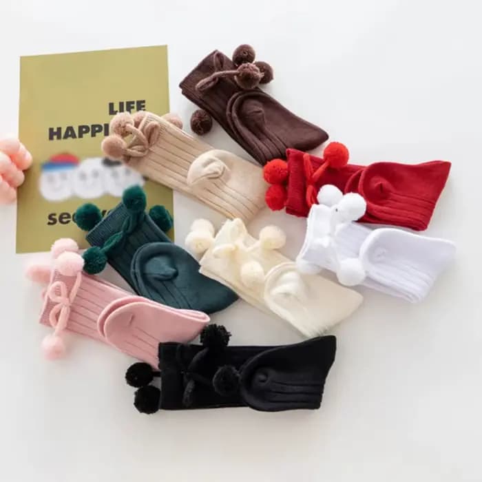 Chaussettes bébé coton solide doux longues