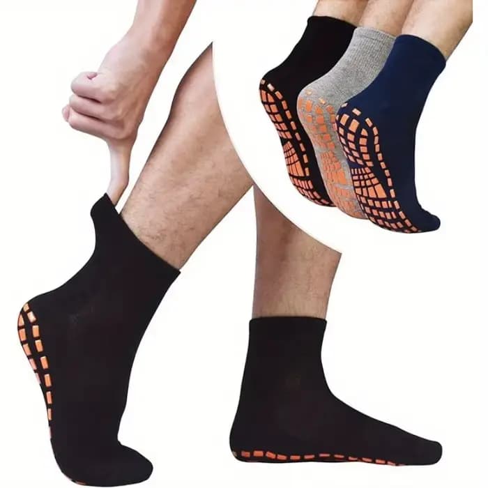 1 paire de chaussettes antidérapantes pour hommes