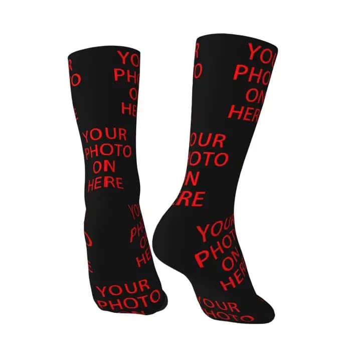 Personnalisez votre photo Chaussettes pour hommes unisexes Kawaii imprimées en 3D
