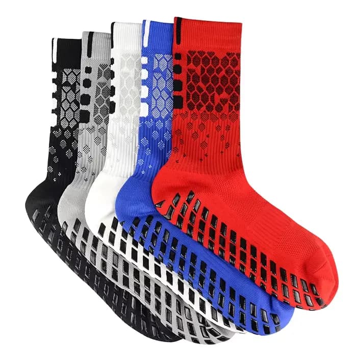 5/10 paires de chaussettes de sport mi-tube de couleurs mélangées au hasard avec une haute élasticité et une respirabilité pour hommes et femmes