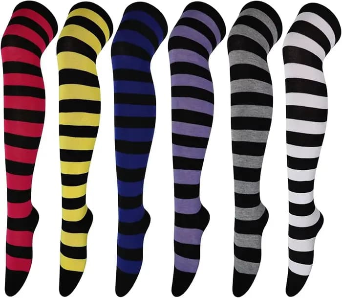 1 paire de chaussettes JK élégantes au genou pour dames