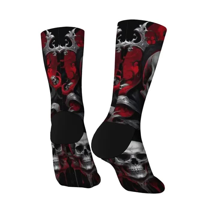 Croix crâne mode hommes chaussettes Harajuku Style rétro fou rue Hip Hop heureux