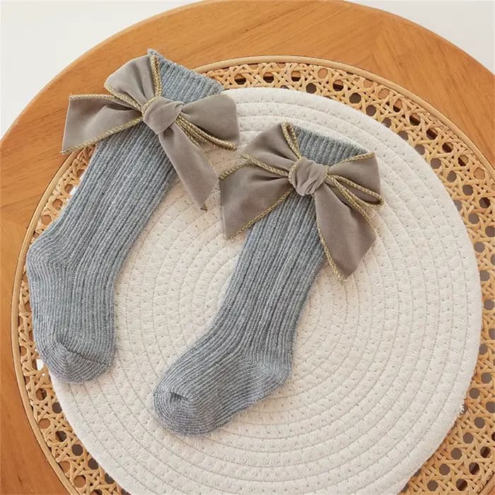 Citgeett-Chaussettes longues et douces pour bébé fille