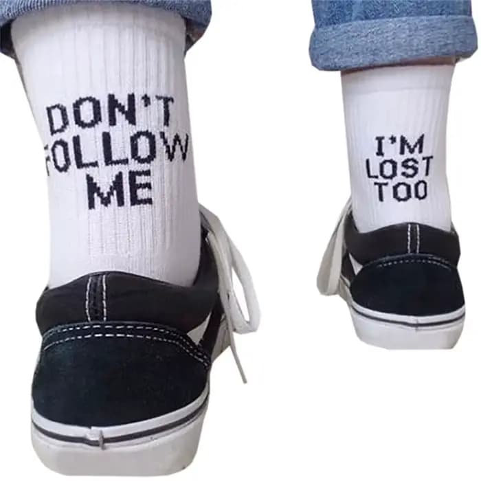 Chaussettes amusantes en coton pour hommes