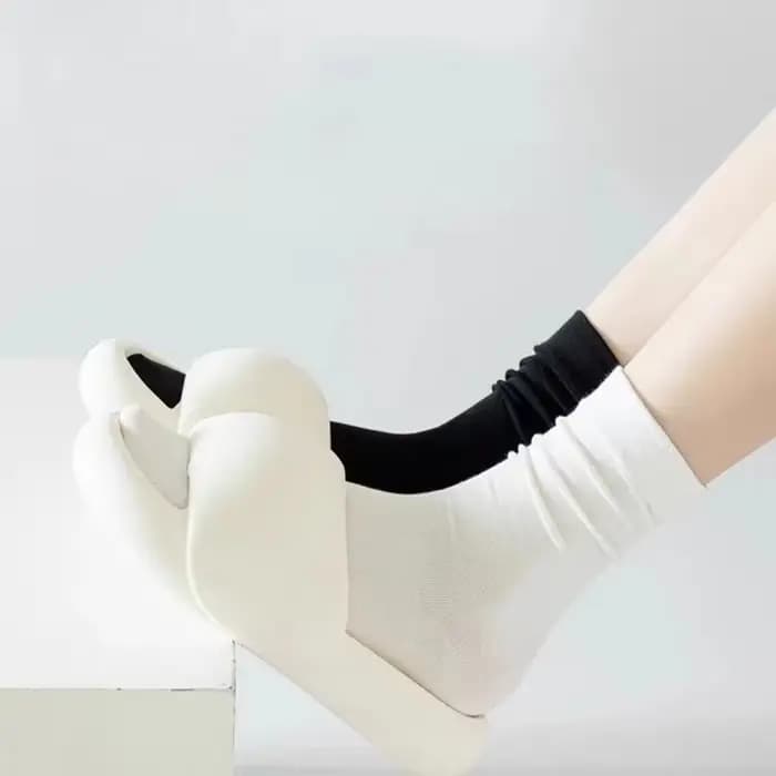 5 paires de chaussettes mi-mollet pour femmes