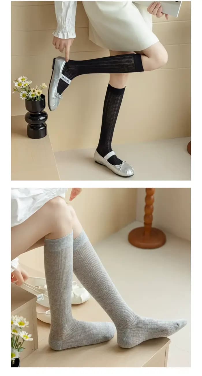 Chaussettes mi-mollet pour femmes