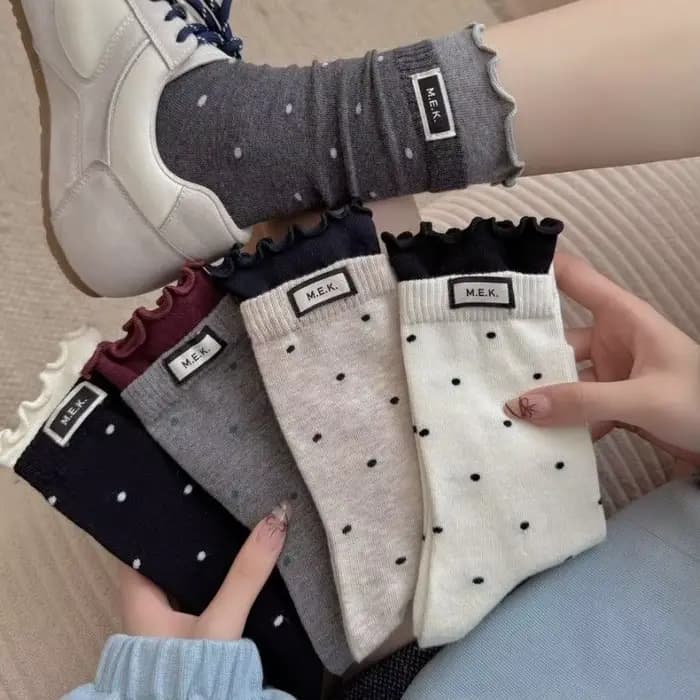 Chaussettes pour femmes nouveaux points mignon froufrous décontracté mode