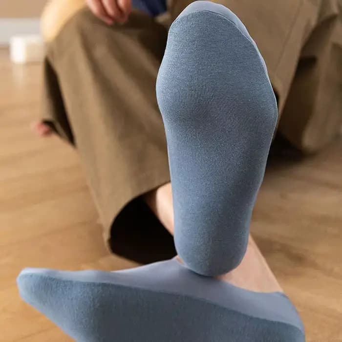 Chaussettes bateau en soie glacée