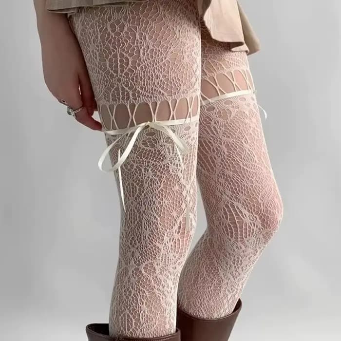 Collants noirs et beiges pour femmes