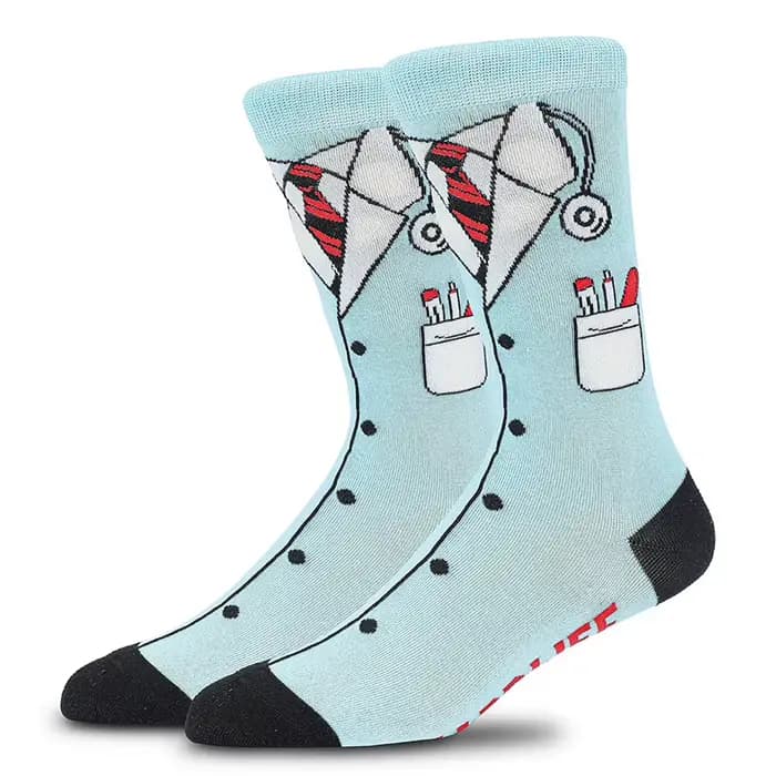 Chaussettes en coton imprimé Elin pour hommes et femmes