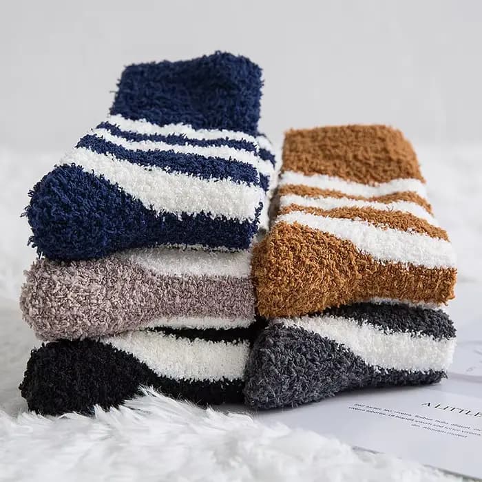 Chaussettes rayées hommes doux homme