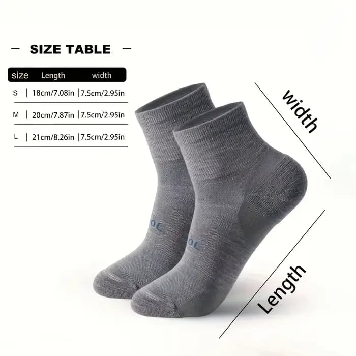Chaussettes unisexes en laine mérinos, respirantes, coupe basse, 70% laine mérinos, évacuant l'humidité, hauteur de cheville pour hommes et femmes