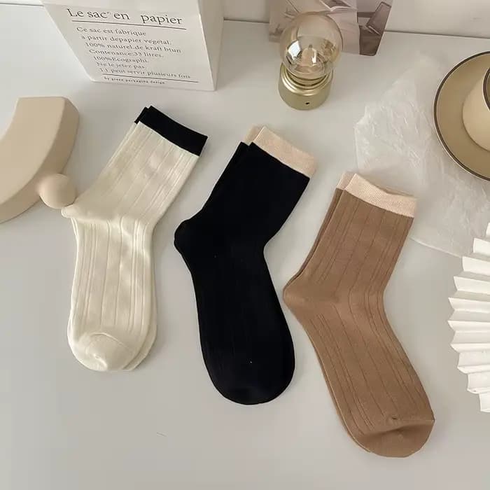 Chaussette à bande verticale pour femme