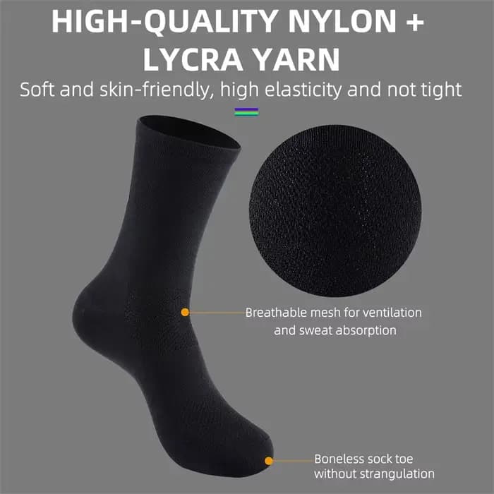 WEST BIKING Chaussettes de sport pour cyclisme, unisexes, en nylon, respirantes, absorbant la transpiration, chaussettes numériques colorées et réfléchissantes, équipements de vélo