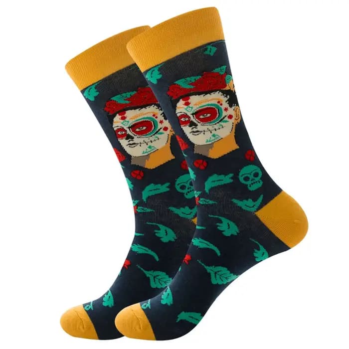 Chaussettes en coton unisexes Happy Cartoon