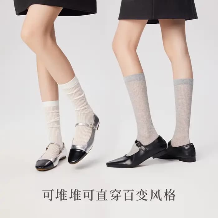Chaussettes mollet d'été en maille creuse pour femmes
