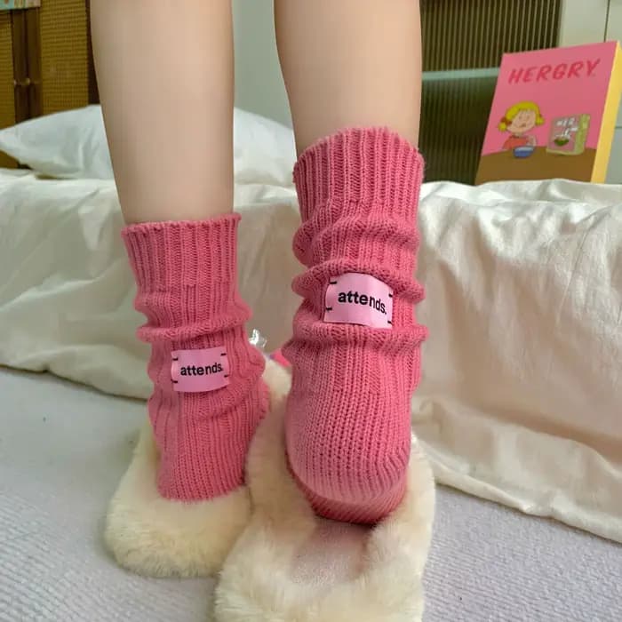 Chaussettes arc-en-ciel en coton pour femmes