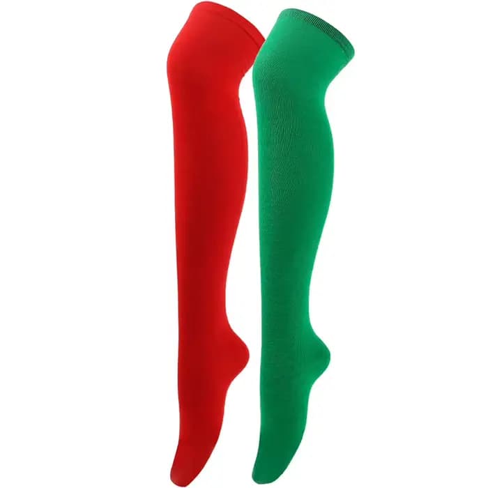 Chaussettes hautes rouges pour femmes