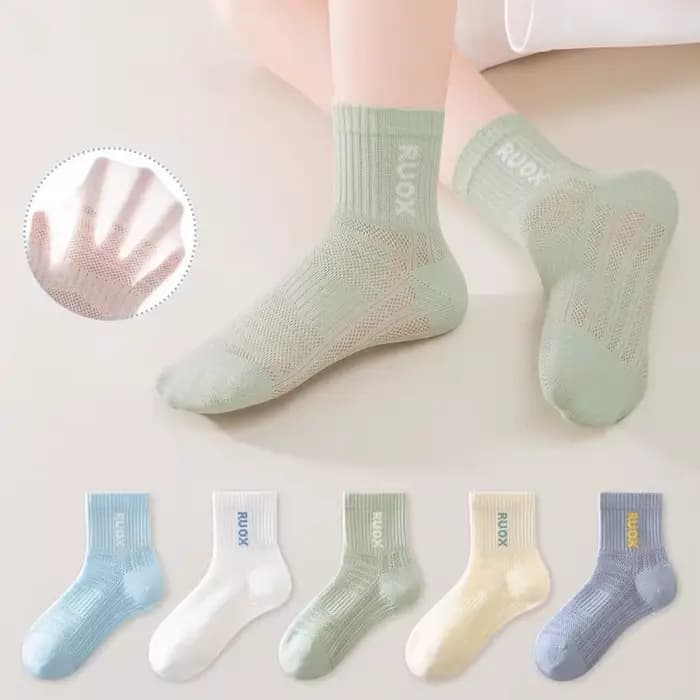 5 paires/ensemble de chaussettes d'été pour enfants
