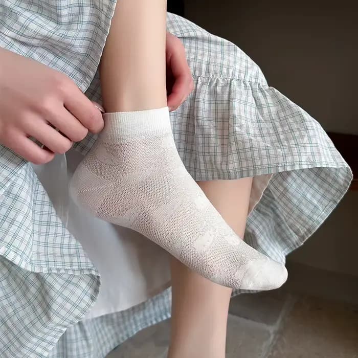 Chaussettes courtes blanches pour femmes