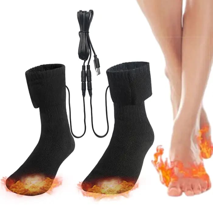 Chaussettes chauffantes rechargeables par USB