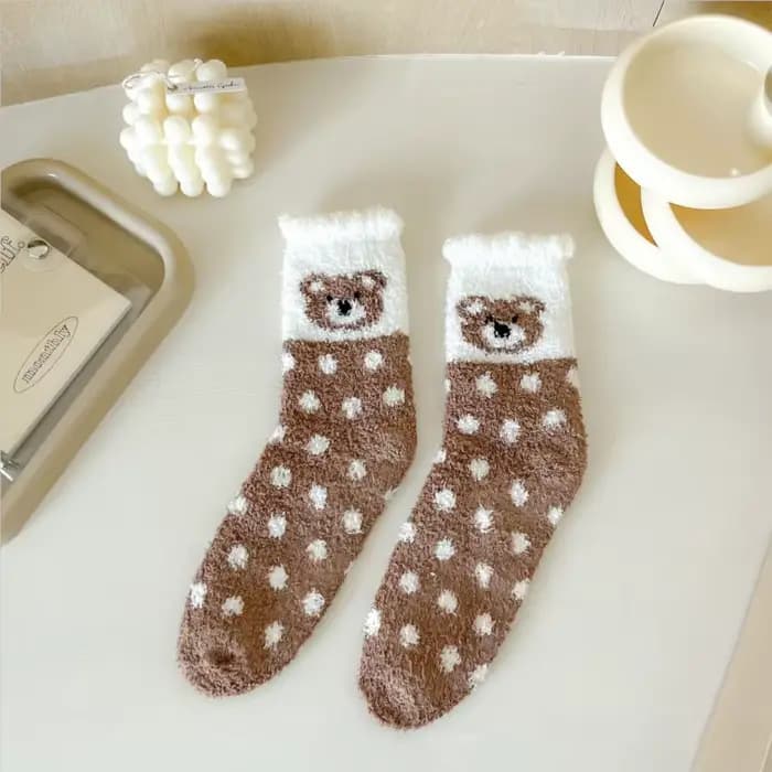 Chaussettes de couchage en velours pour femmes