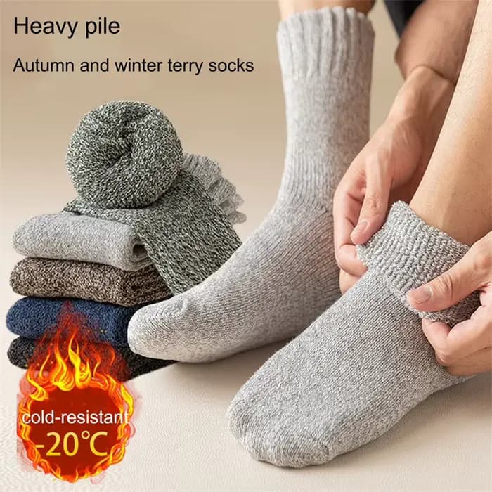 Chaussettes en laine rayées pour hommes