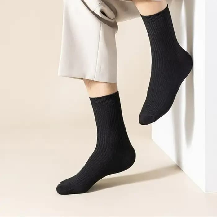Chaussettes rayées en coton pour hommes
