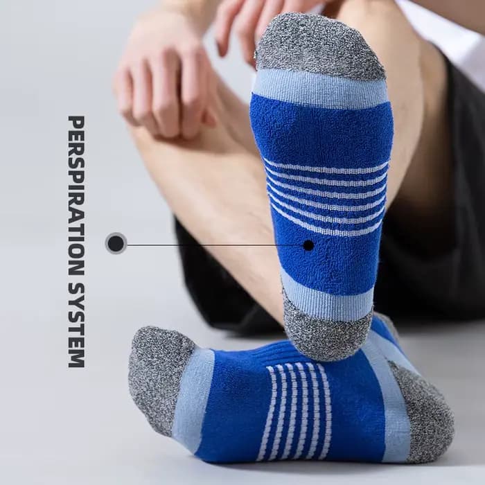 Chaussettes de sport en coton éponge absorbant les chocs pour homme