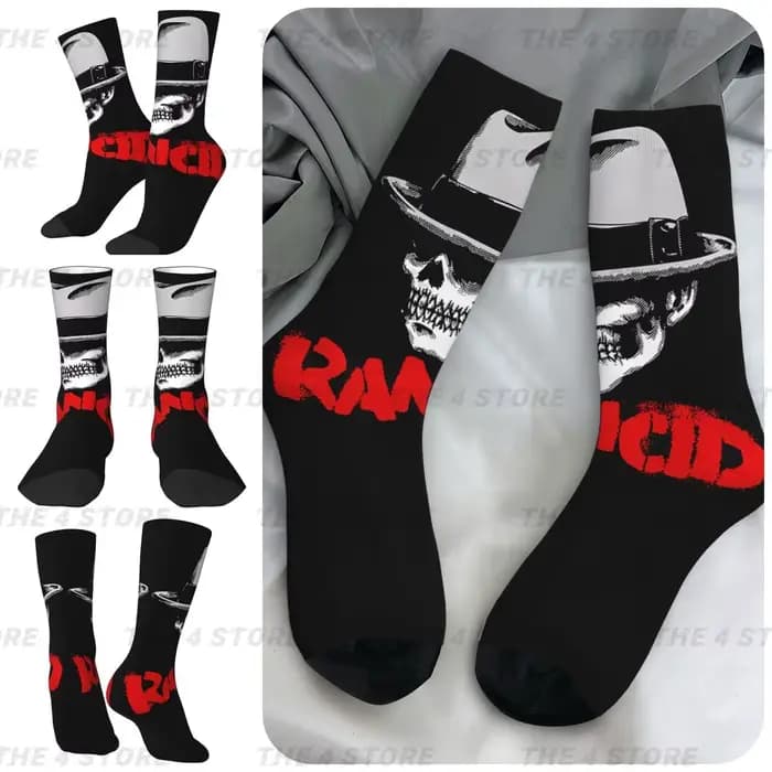 Rock Rancid Punk – chaussettes imprimées en fibre de polyester haute élasticité pour hommes et femmes