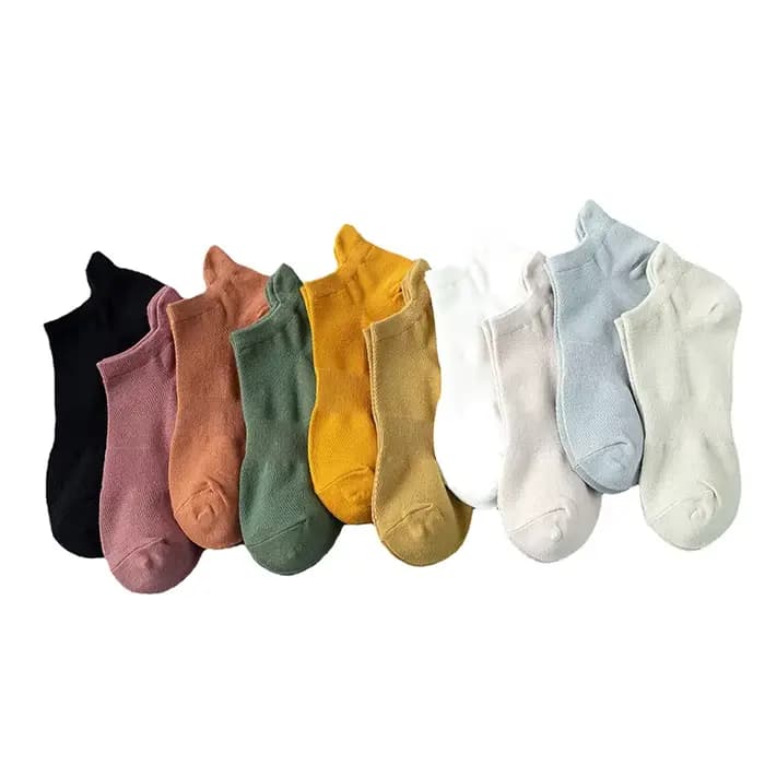 Chaussettes courtes en pur coton pour hommes