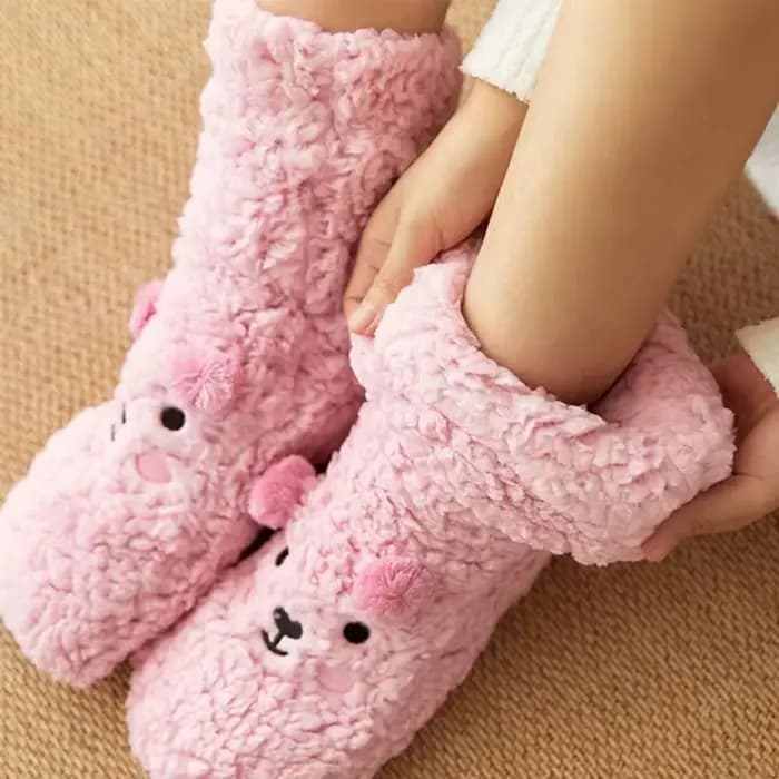 Chaussettes polaires brodées pour femmes