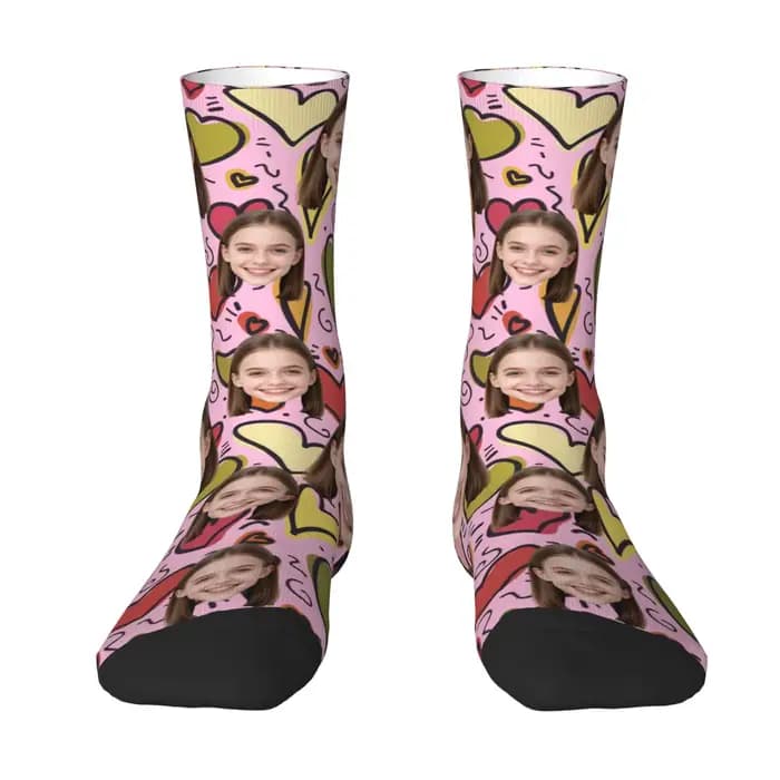 Chaussettes personnalisées en forme de visage