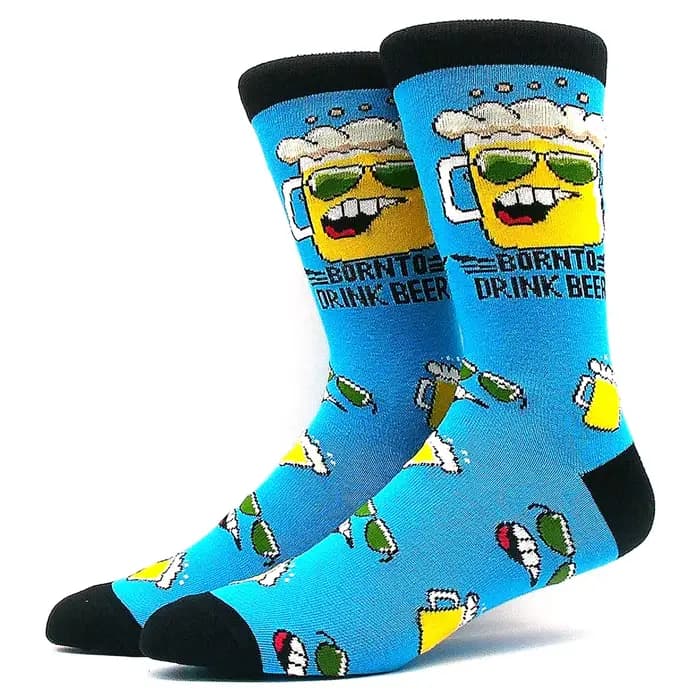 Chaussettes Jacquard amusantes unisexes avec motifs de nourriture animale