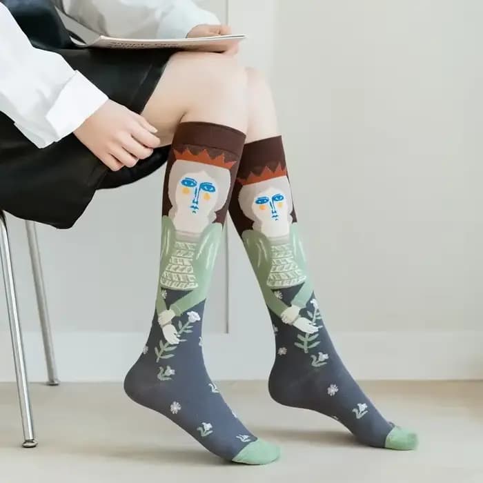Chaussettes mi-cuisse et genou pour femmes