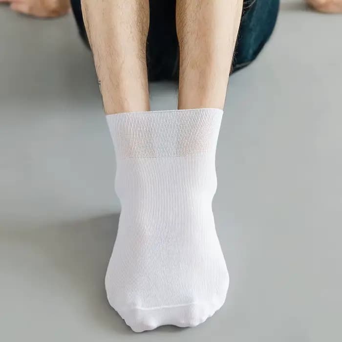 Chaussettes courtes en coton pour hommes, grandes affaires, solides, amples, absorbant la sueur, antibactériennes, pour mari et pères, chaussettes chaudes et respirantes