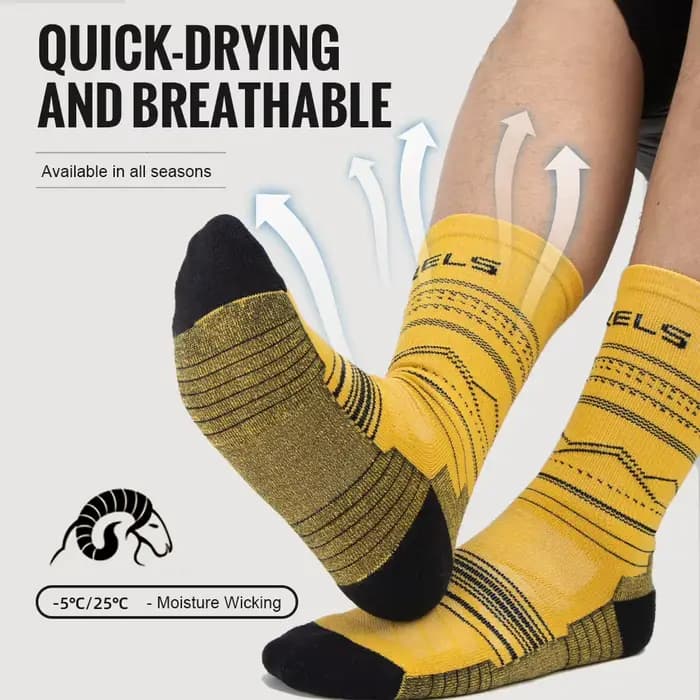 WRELS chaussettes en laine mérinos randonnée légère Absorption des chocs amortissement mi-mollet