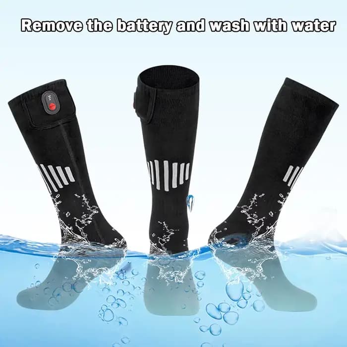 Chaussettes chauffantes avec boîte à piles Anti-froid pour hommes